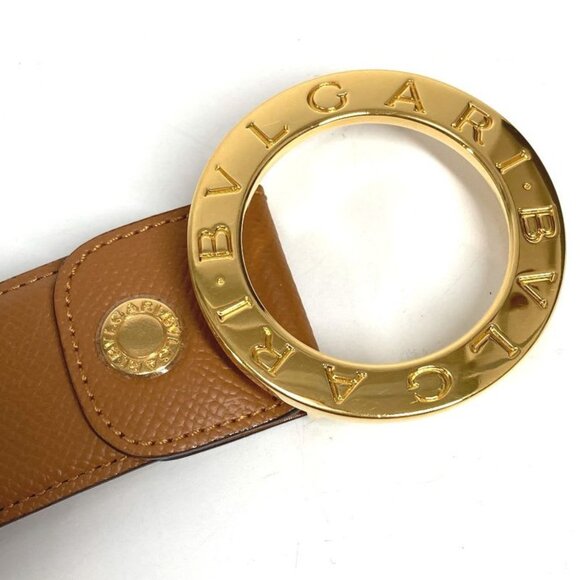 Bvlgari Belt Bvlgari Logo Leather Brown